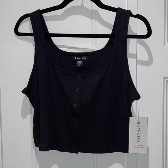 ATHLETA Half Moon Tank - New with tags - Size XL - BLACK - Picture 4 of 7